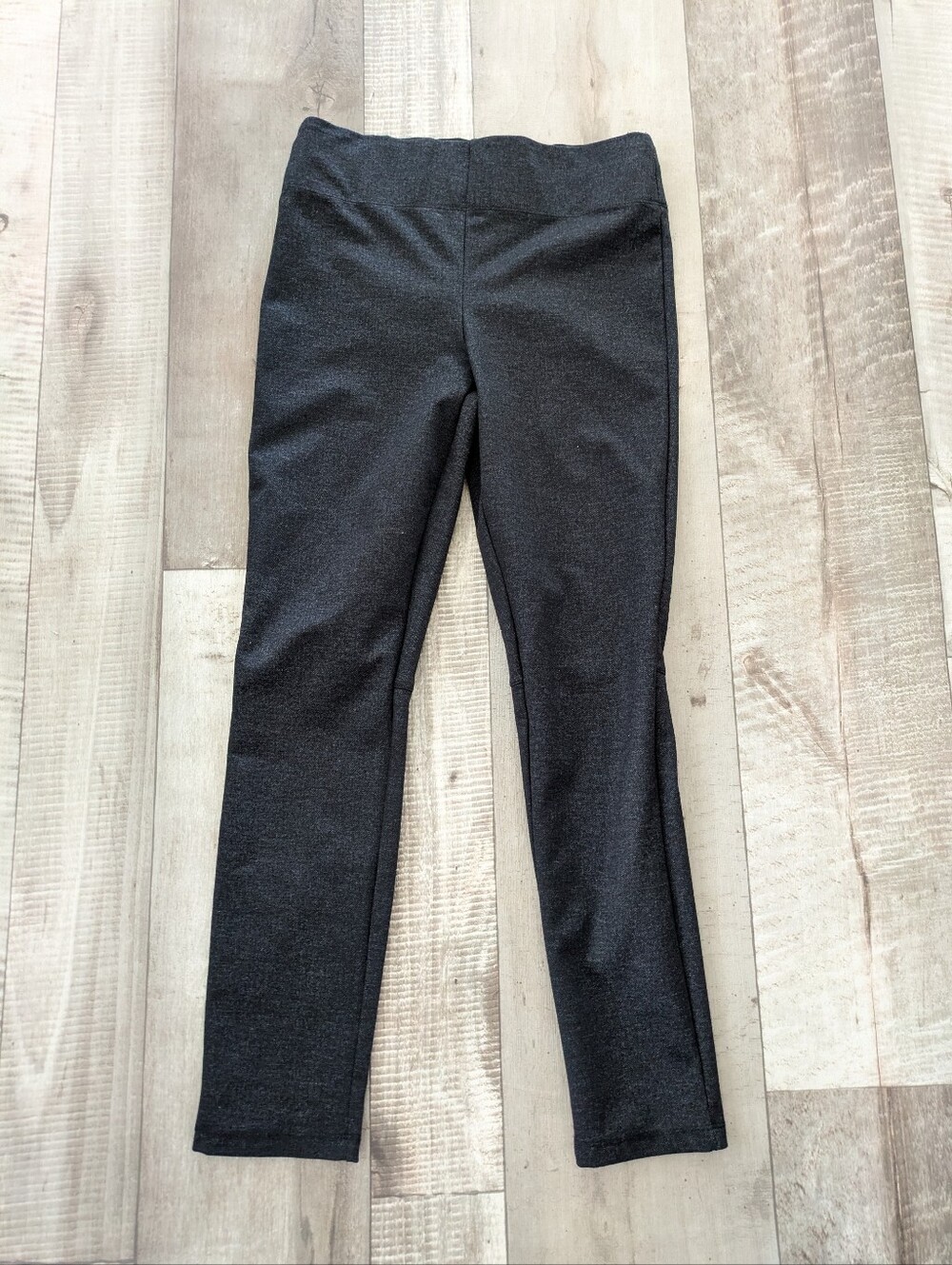 Max Studio Pull On Pants Womens Small Legging Charcoal Gray Stretch Minimalist
